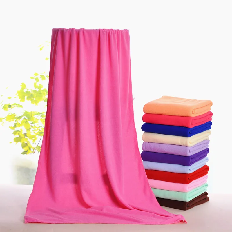 home Colorful 70x140cm Absorbent Microfiber Drying Bath Beach Towel Washcloth Swimwear Shower^20