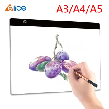 Elice A3 A4 A5 ultra thin LED Drawing Digital Graphics Pad USB LED Light pad drawing tablet Electronic Art Painting Wacom