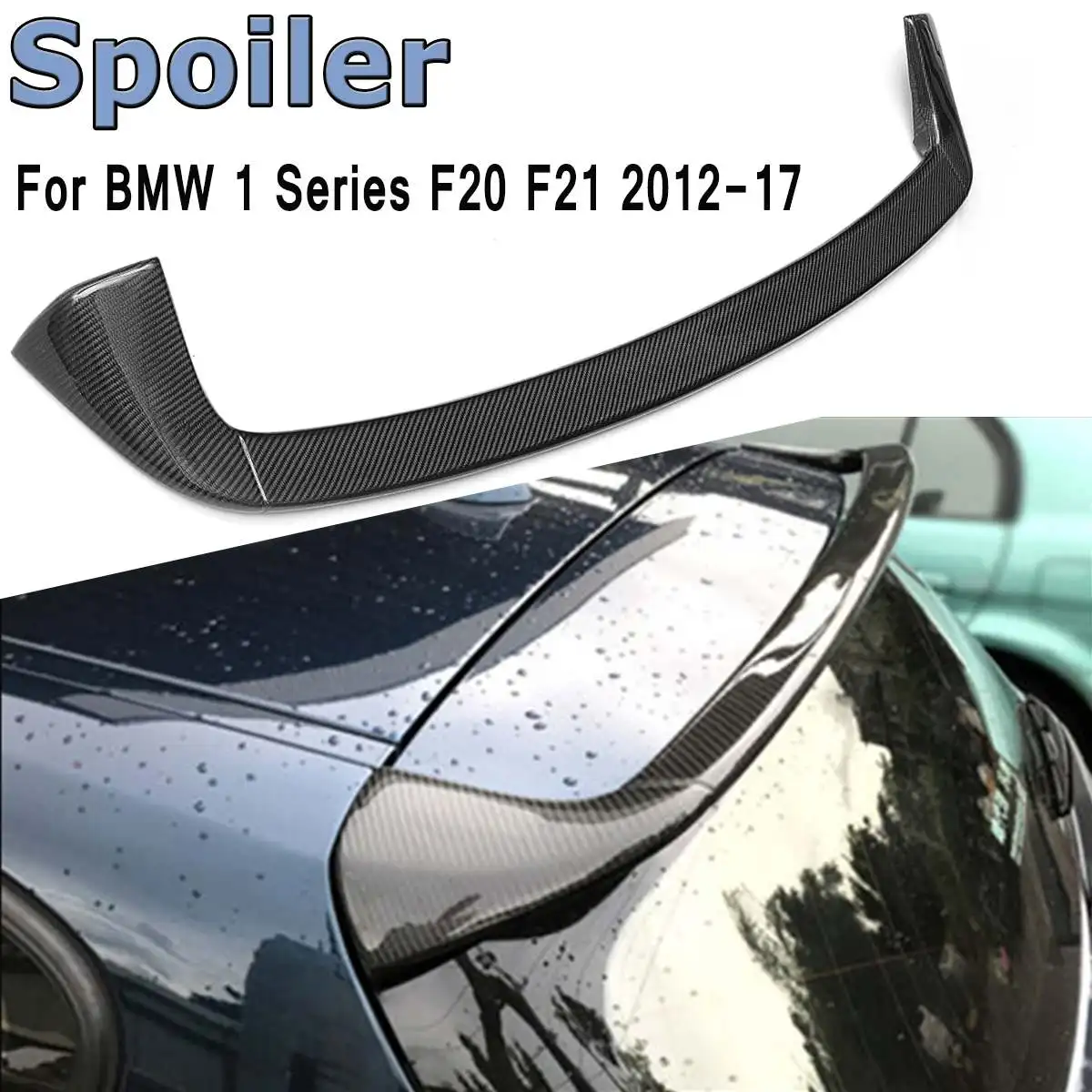 

Real Carbon Fiber FRP Glossy Rear Roof Windshield Spoiler Lip Wing For BMW F20 F20LCI F21 118i 120i 125i 135i 2012-2017
