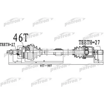 

Axle front axle right 27X957X60X27 ABS: 46T HYUNDAI ELANTRA [A5] 1,6-I30 [A5] 12-AT PATRON PDS0489