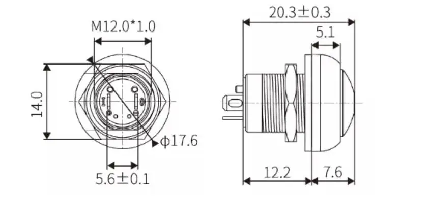 Interruptores de botão à prova d'água, interruptores