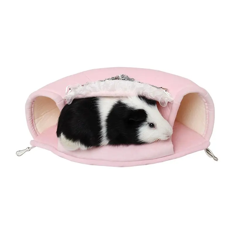 Животное теплое гнездо кровать Hommock с подвесной цепочкой изысканный маленький хомяк туннель игрушка для клетки - Цвет: XE1378A1