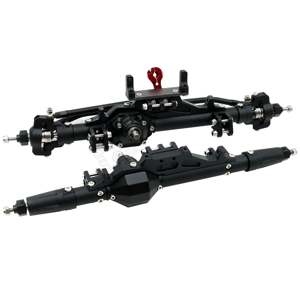 CNC 다이아몬드 모양 알루미늄 컴플리트 프론트 & 리어 액슬, 1/10 RC 크롤러 락 레이서 액시얼 레이스 90018 RR10 카프라 1.9 UTB