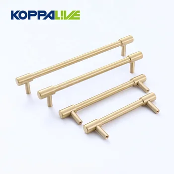 

Door handles for interior doors cabinet handles drawer pulls satin solid brass wardrobe cupboard T bar copper knob handle