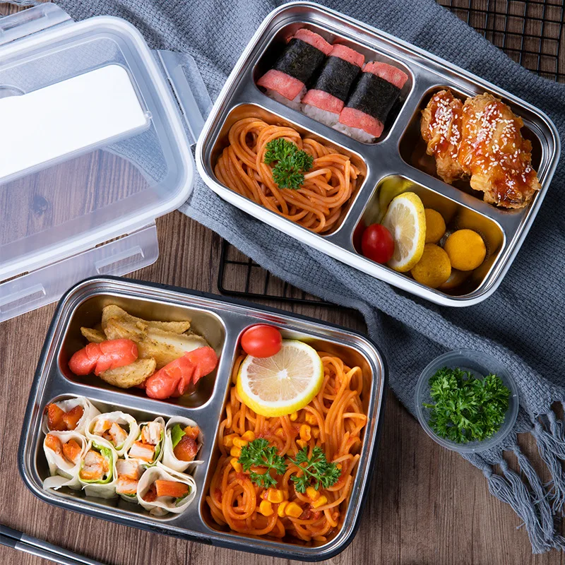 Bento Ланч-бокс с ложкой палочками для еды, контейнер для хранения еды, контейнер для салата, коробка для сэндвича, упаковочная коробка для закусок
