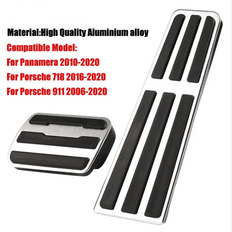 Fuel Brake pedals Plate Accelerator brake pedal Pads Aluminium styling Car accessories For Porsche 718 911 Panamera car accessories,car pedals