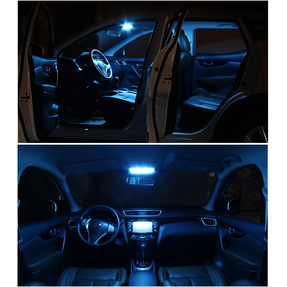9 шт. белого Нет Ошибка светодиодный интерьерные лампочки для- Nissan X Trail X-Trail T32 чтение купольный светильник комплект
