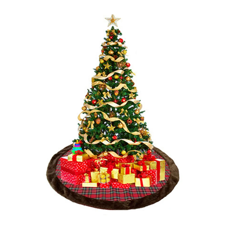 Рождественский дом круглая елка юбка Санта Клаус вечерние украшения для дома 4" дюймов