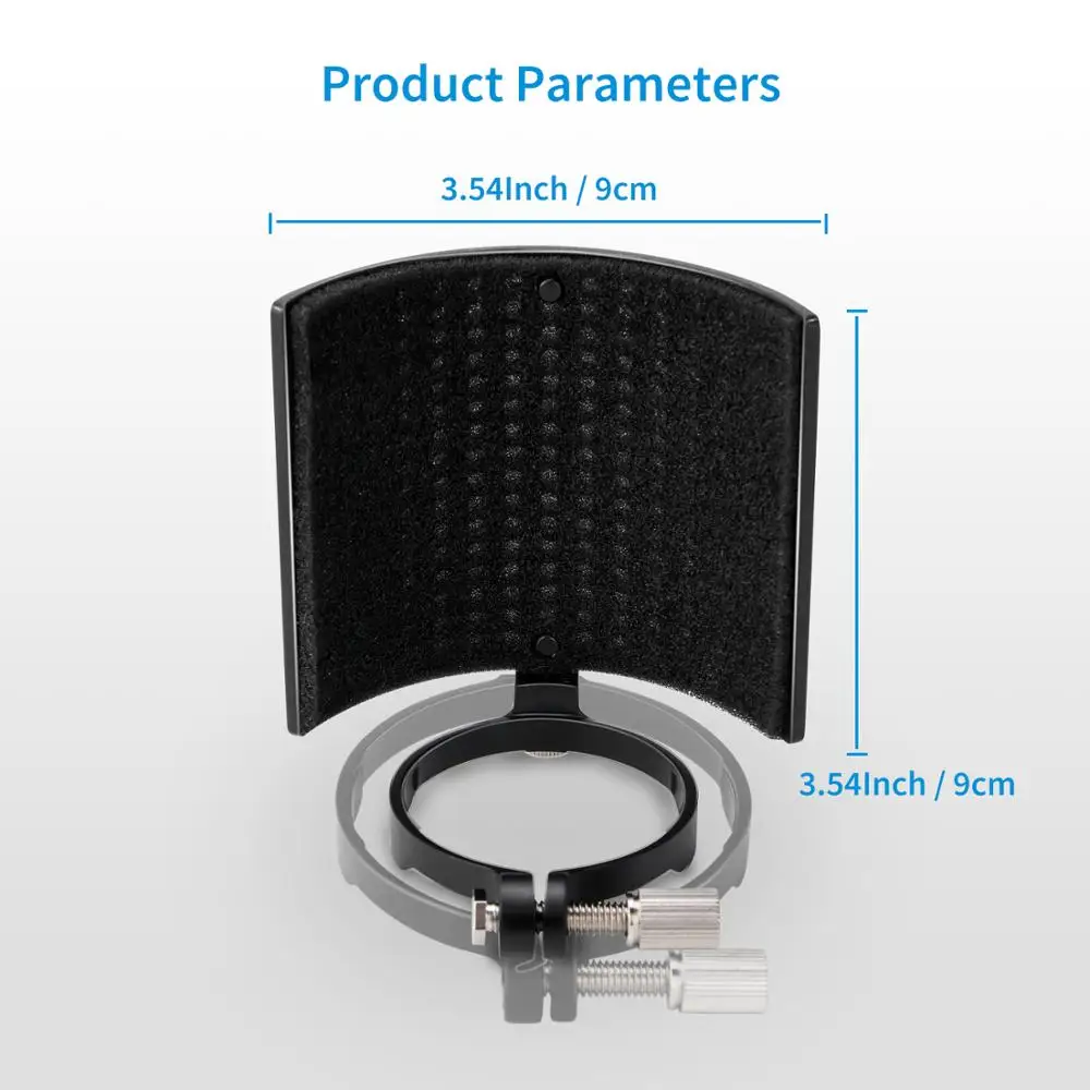 Dual Layer registrazione del microfono Maschera filtro maglia del metallo Shield microfono Parabrezza per Vocal Recording Youtube Dual Layer registrazione del microfono Maschera filtro maglia del metallo Shield microfono Parabrezza per Vocal Recording Youtube