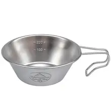 Campingmoon Bowl Portable Thickened Camping Stainless Steel Bowl Camping Picnic Multi-Function Bowl Outdoor Tableware 310Ml