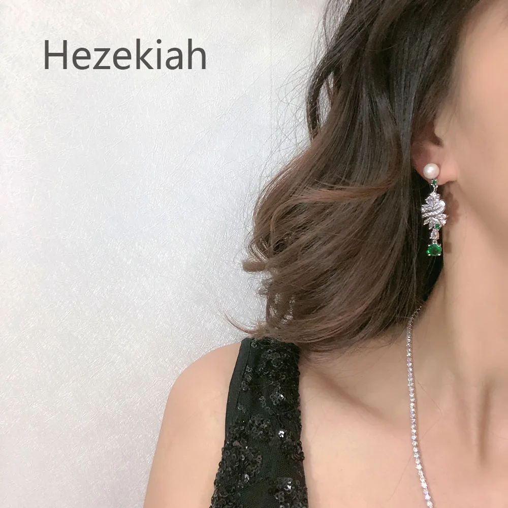 Hezekiah S925 серебряные серьги,, Индивидуальные Зеленые женские серьги для танцев, вечерние серьги высшего качества для женщин