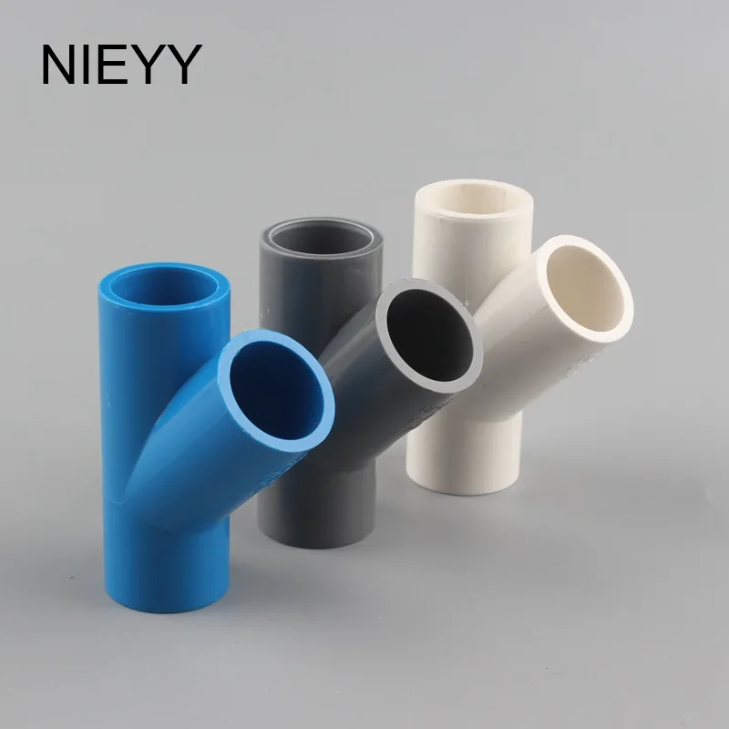 

3pc 20mm 3 Way PVC Connector Water Pipe Connector Garden Water Connector Water PVC Pipe White Plastic Connector Garden Accessory
