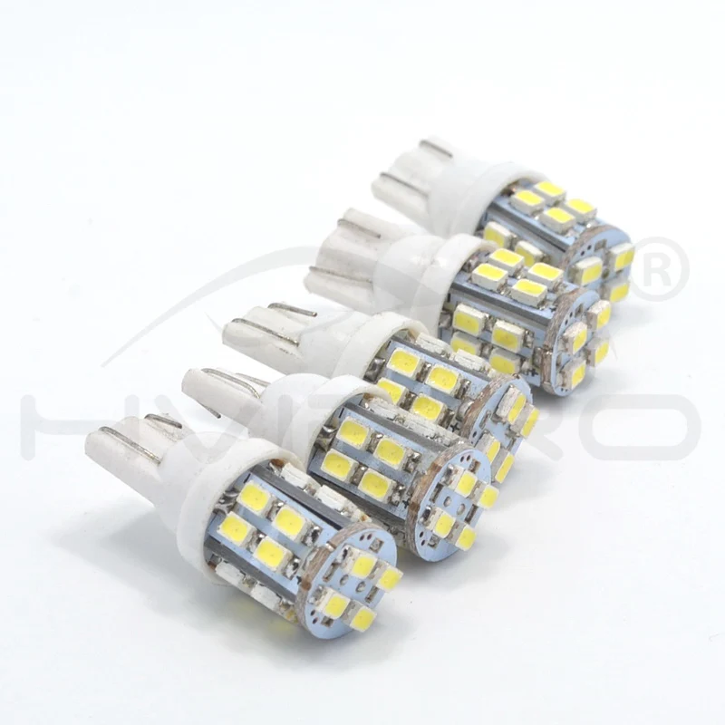 Hviero T10 20SMD 1206 White Car Wedge Light Auto LED 3020 W5W 194 168 Truck Trailer RV License Plate Clearance Lamp Reading Bulb 12v