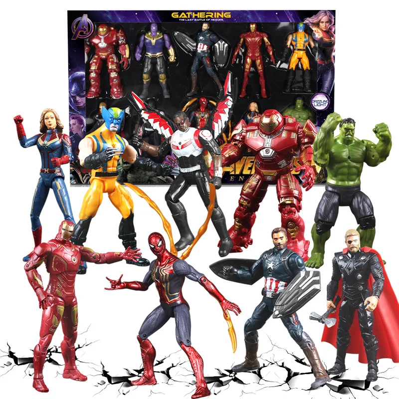 

Action Figure Aven gers endgame Captain America Iron man Spiderman hulk thor Superhero Movie Anime Toys Figurine