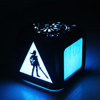 

Anime The Legend of Zelda 3D Color Changing LED Night Lights Alarm Clock Bedroom LED Light Electronic Clock Bedside Lamp