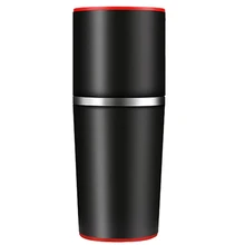 Manual Coffee Maker Hand Pressure Portable Espresso Machine Coffee Pressing Bottle Pot Coffee Tool for Outdoor Travel Use-Black