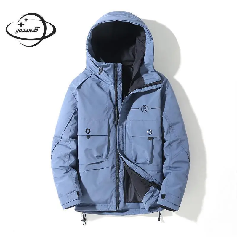 mens down jacket winter male coats clothing Zipper Hooded Wide-waisted Thick Casual Windproof man outerwear clothes h246 |