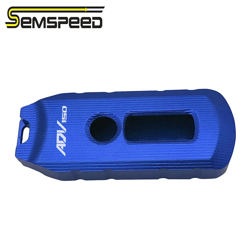 Синий Semspeed мотоциклетный CNC ключ крышка креативные продукты ключи чехол оболочка для Honda ADV150 мотоциклетный ключ чехол - Цвет: Синий