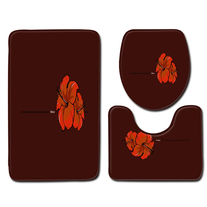 Zeegle 3 шт набор ковриков для ванной, Противоскользящий коврик для ванной комнаты, коврик для душа, Впитывающий Коврик для туалета, коврик для ног, фланелевый коврик для ванной комнаты, набор ковриков