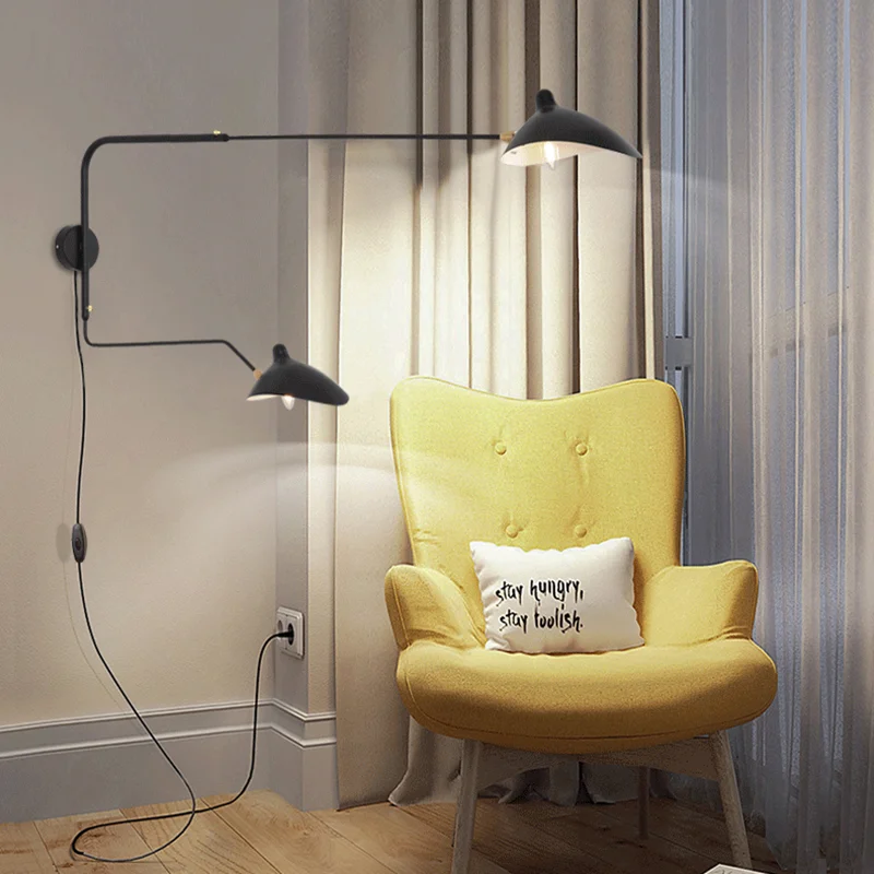 Штекер скандинавском Ретро крепеж для настенных светильников Ванная комната