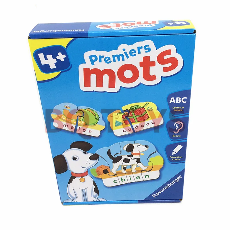 

40 Block DIY Intelligence Flat Jigsaw Puzzle Children Creative Assembling Game French Cartoon Pattern Paper Puzzle