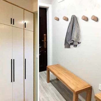 

Promotion! Wall-Mounted Wooden Coat Hook Hat Hanger Retro Minimalist Notepad Handmade Coat Rack Hook for Living Room, Bathroom,