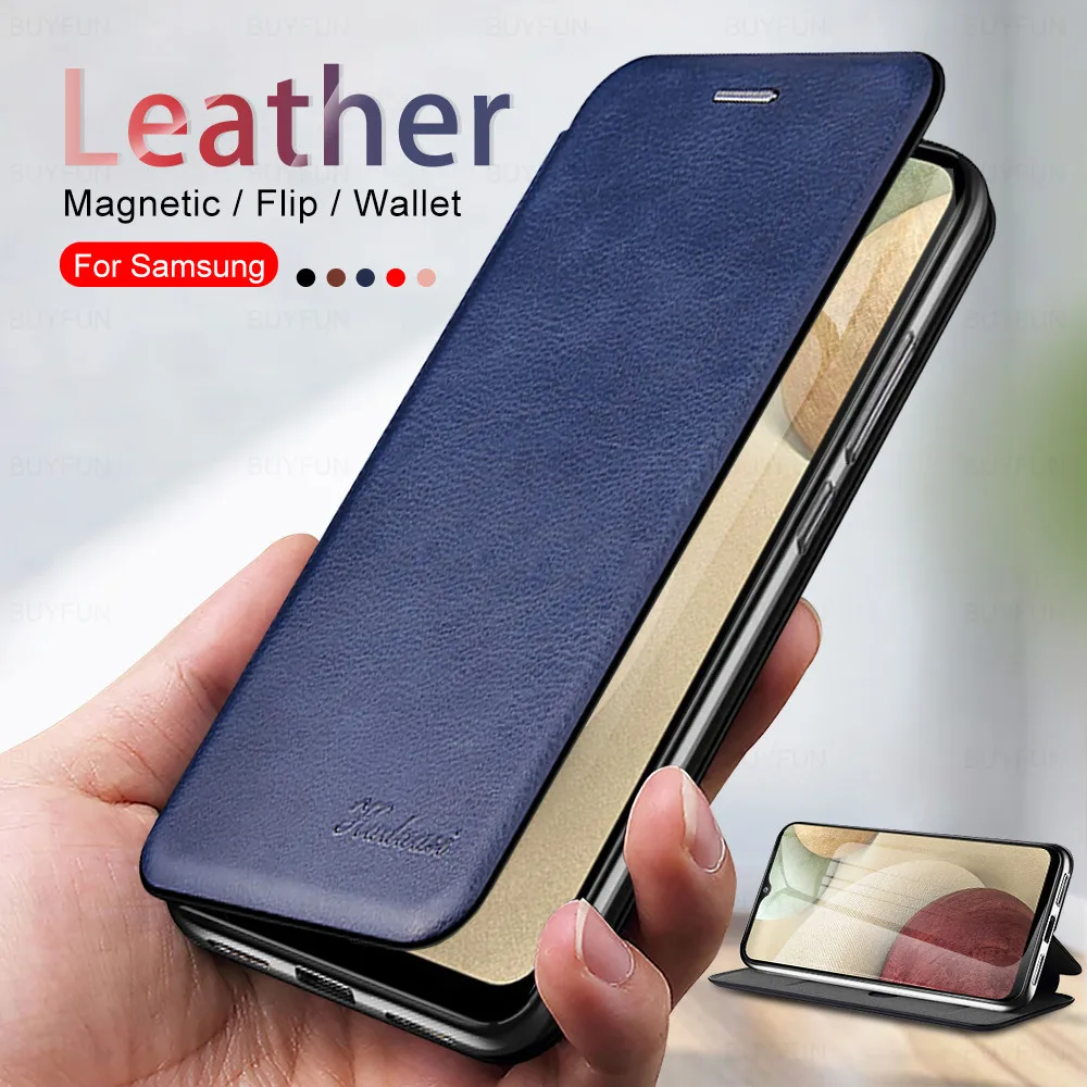 Galaxy A12 Case Leather Magnetic Flip Phone Covers On For For Samsung Galaxy A12 Case Galaxy A12 A 12 Stand Wallet Cover Fundas Mobile Phone Cases Covers Aliexpress