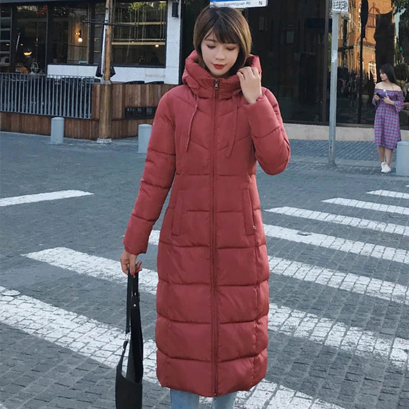 Зимняя женская куртка, теплая верхняя одежда, 6XL, Женская парка, Manteau Femme Hiver, X-long, с капюшоном, с хлопковой подкладкой, Женское пальто, высокое качество
