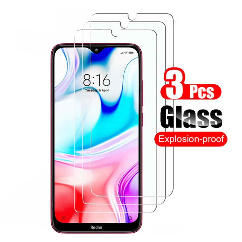 Стекло для Xiaomi Redmi 8 3 шт. Защита экрана закаленное стекло ультратонкое Защитное
