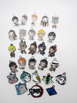 

1 set 28 pcs Anime Kimetsu no Yaiba Necklace/Bracelet/Earrings Pendants DIY Jewelry Making Accessories