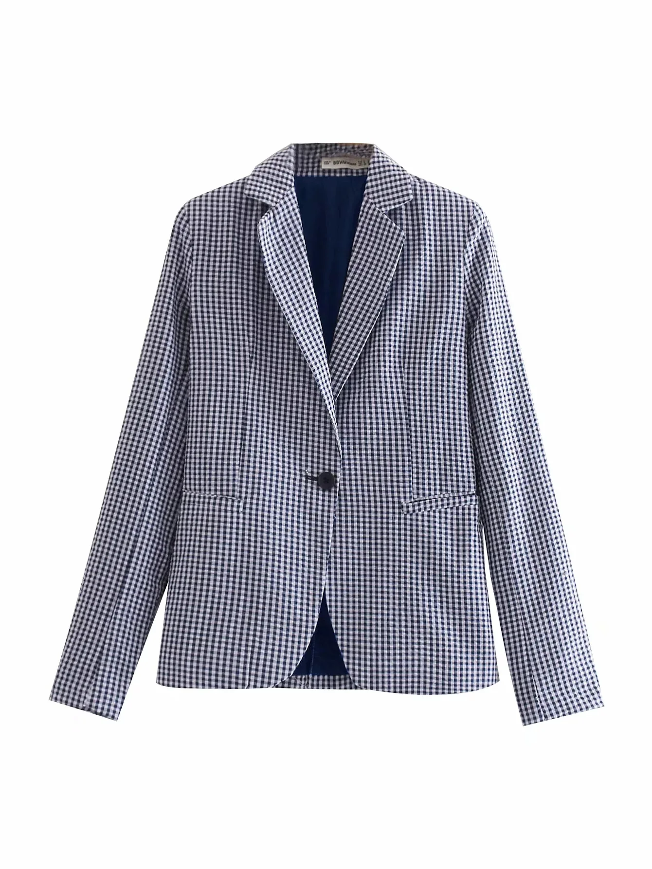 

2019 New Products INS New Style Europe And America WOMEN'S Dress Plaid Suit Jacket Versitile Fashion