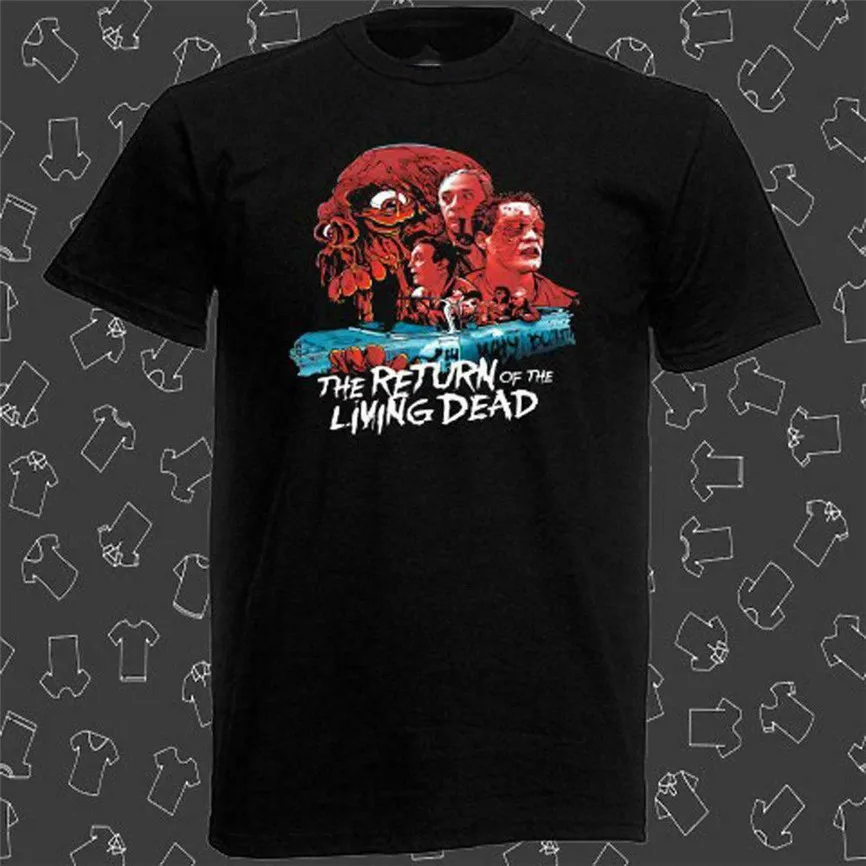 Новая Черная футболка с изображением зомби из фильма Return Of Live Dead Horror Винтажная