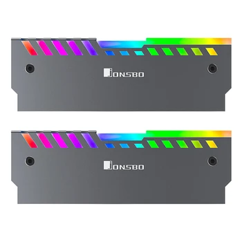 

2pcs Desktop Memory Cooling Vest NC-2 Version RGB/Colour Radiator Aluminum RAM Heatsink Change Multicolour Cooler