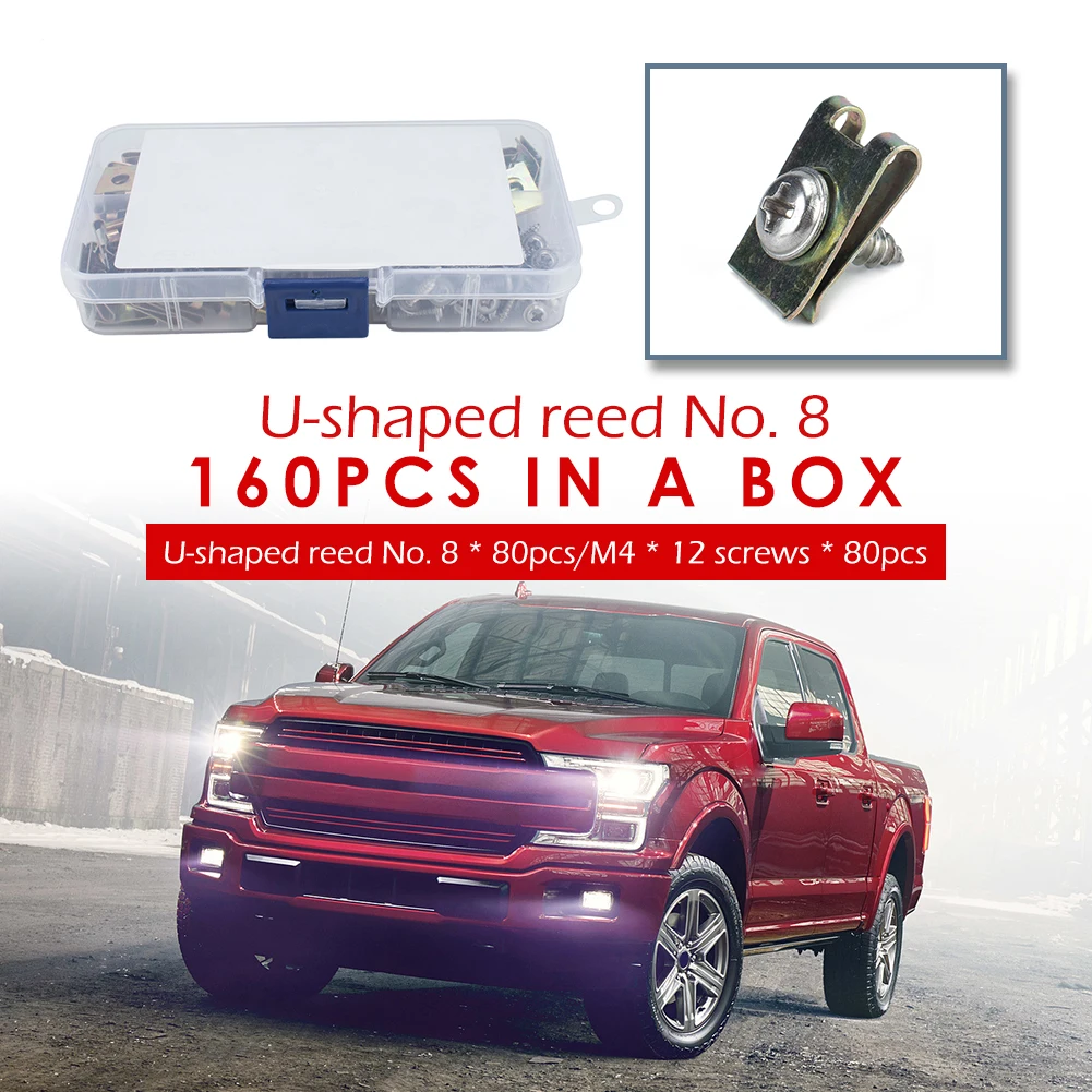 80pcs No.8 U Ʈ ڵ  Ʈ г н Ŭ ڵ ü ǰ U  Ʈ + 80pcs M4x12   