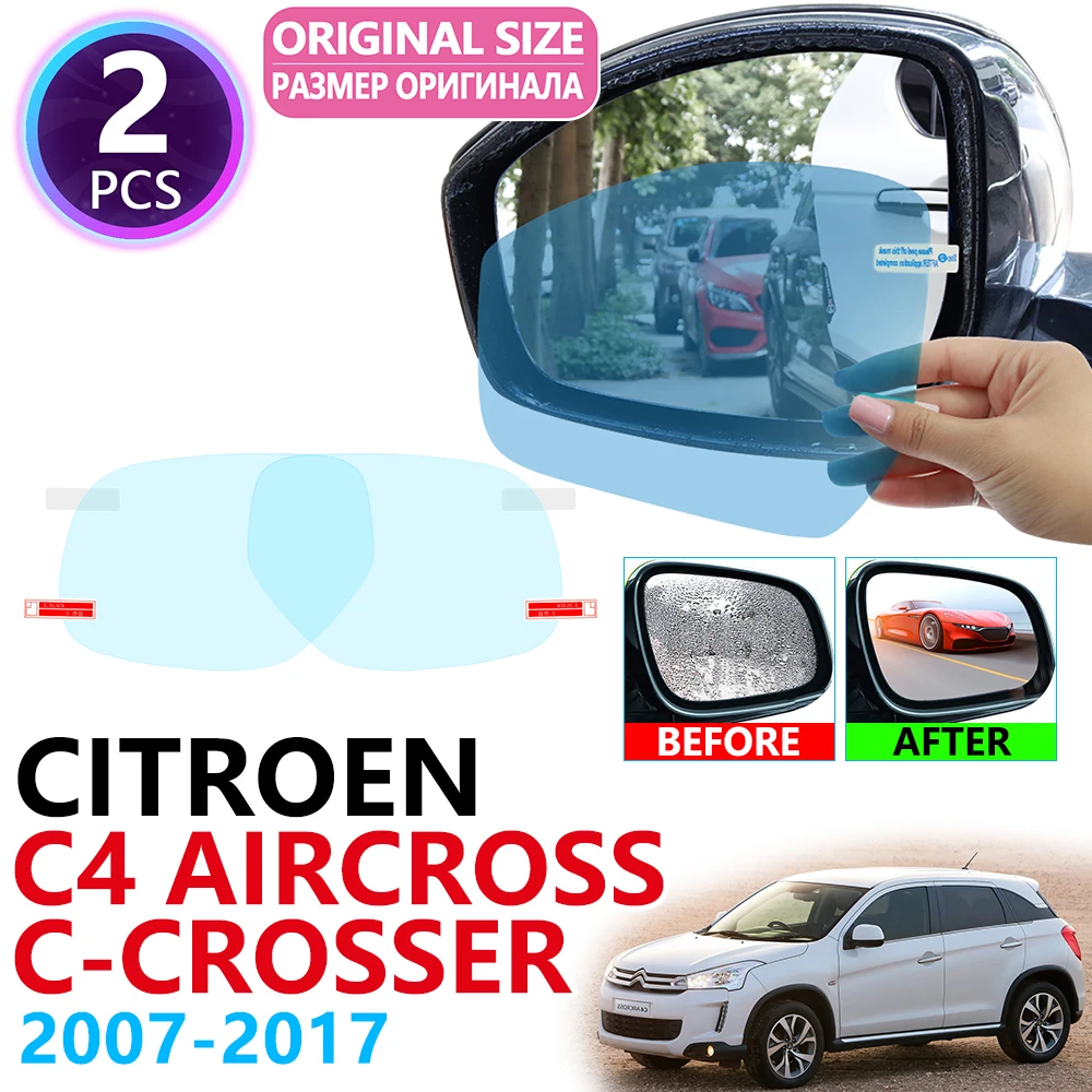 

for Citroen C4 Aircross C-Crosser C Crosser 2007~2017 Full Cover Rearview Mirror Anti-Fog Rainproof Anti Fog Film Accessories