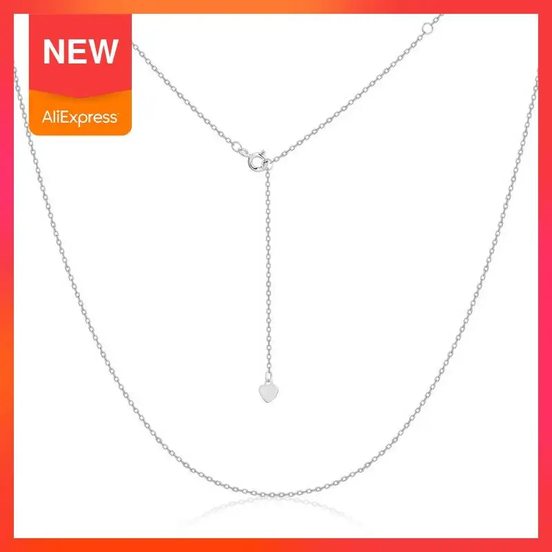 

ALLNOEL 925 Sterling Silver 14K Rose Gold Sterling Silver Thin Solid Oval Link Twisted Curb Long Necklace Chain 650MM