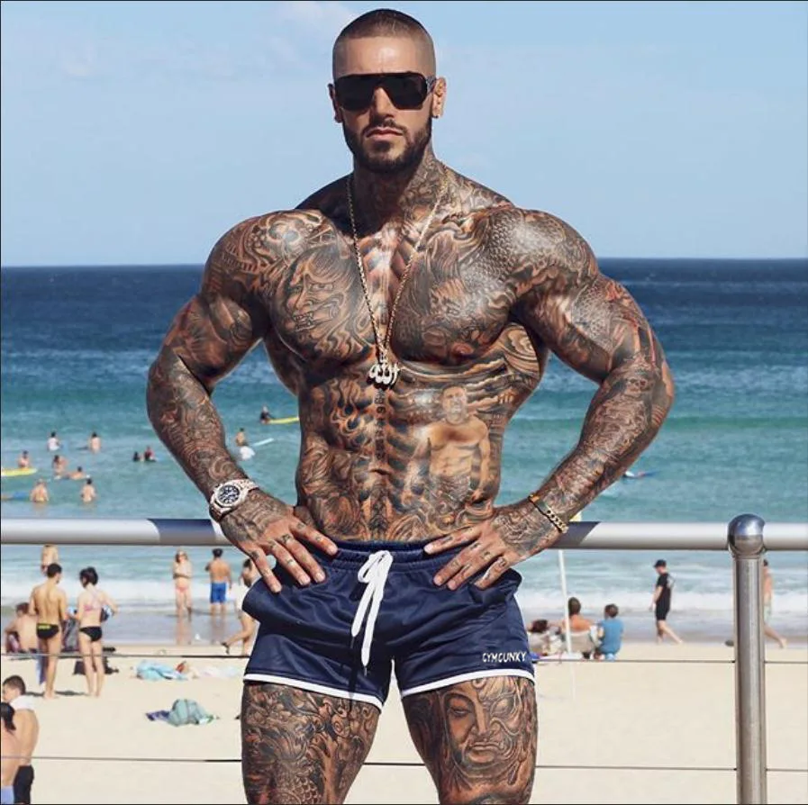 

Muscle Sports Brothers Shorts Men's Shorts Quick-Dry Running Fitness Training Pants Casual Thin Beach Shorts Fashion Summer