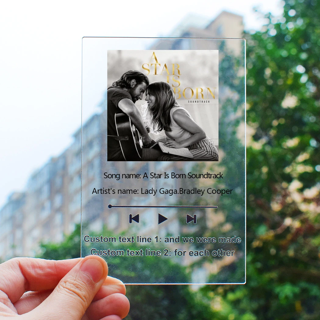 Personalized Photo Printing Acrylic Board Custom Music Code Music Album Frame Lover Friends Family Anniversary Gift custom custom size printing high quality outdoor hoard acrylic sign advertising board