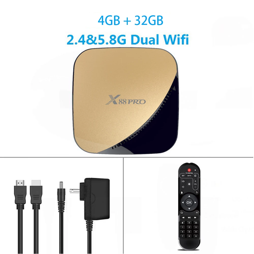 4G 32G LEMADO X88 PRO tv Box android 9,0 Rockchip RK3318 4G 64G 4K HDR 2,4 и 5G Dual Wifi USB 3,0 поддерживает YouTube Netflix Smart tv Box - Цвет: 4G 32G