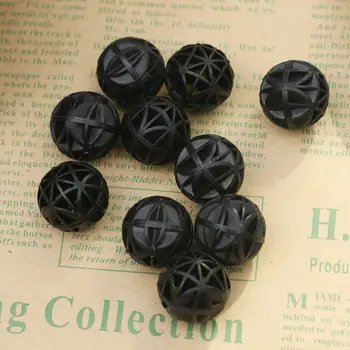 

NEW 10pcs Aquarium Pond Reef Bio Black D16mm Balls Fish Tank Air Pump Canister Biochemical Cotton Filter Sponge