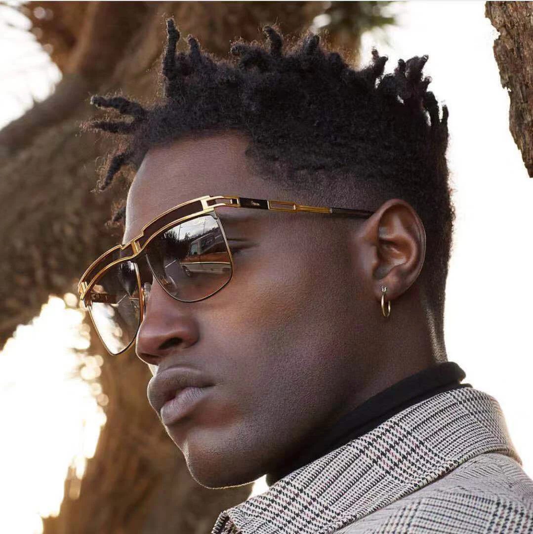 Модные Классические Брендовые мужские солнцезащитные очки lentes de sol, дизайнерские, 18 К, Золотая двойная оправа, мужские солнцезащитные очки, супер прозрачные зеркальные солнцезащитные очки