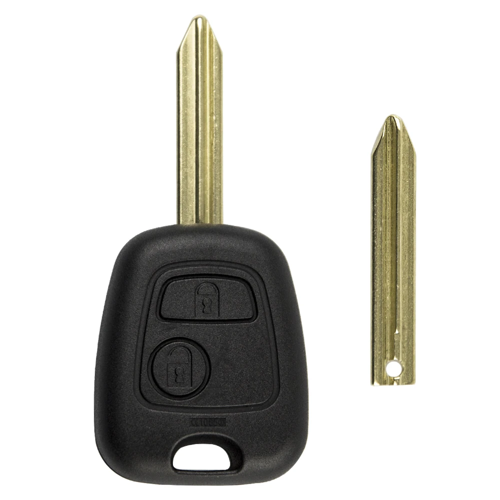 OkeyTech 2 кнопки NE72 SX9 лезвие дистанционный ключ брелок для PEUGEOT 206 Citroen Saxo Picasso Xsara 433