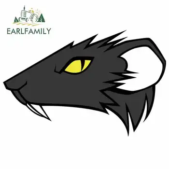 

EARLFAMILY 13cm x 8.7cm For Rat Head Car Stickers And Decals Personality Car Door Protector Occlusion Scratch Vinyl Decal Gift