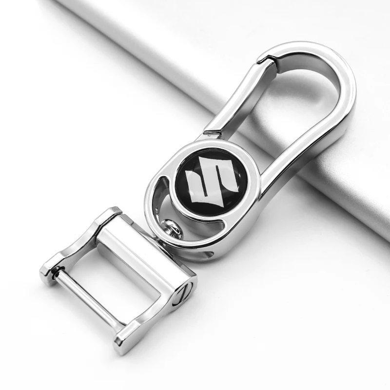 

Car keychain anti-scratch and anti-lost security keychain SUZUKI- logo personality creative 360Â°rotating design metal keychain