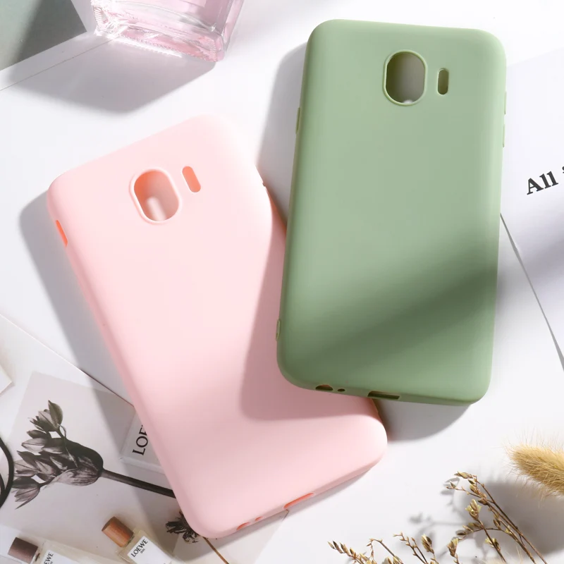 

For Samsung J4 2018 Case Soft Silicone Phone Case Coque For Samsung Galaxy J4 Plus 2018 Cases J400 J415F Candy Color Cover