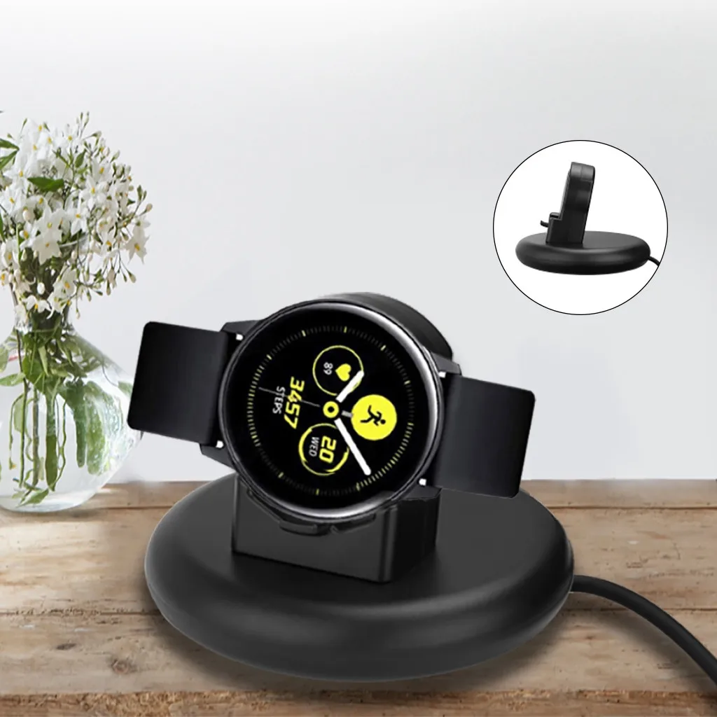 Ouhaobin Смарт-часы Беспроводное зарядное устройство для samsung Galaxy Watch активная беспроводная Быстрая зарядка источник питания зарядное устройство