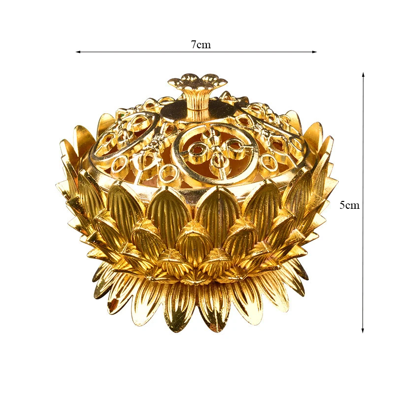 Форма лотоса сплав благовония горелка Латунь Мини сандаловое дерево катушки благовония курильница творческий дом офис Декор подставка для ароматических палочек
