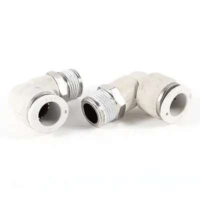 

Elbow Design 12mm Hole 3/8" PT Thread Pneumatic Quick Joint Connector 2 Pcs