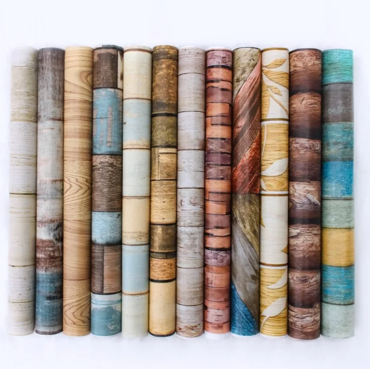 Самоклеющиеся классические ретро деревянные обои papel де parede для гостиной и детской комнаты украшения 45 см* 10 м размер рулона