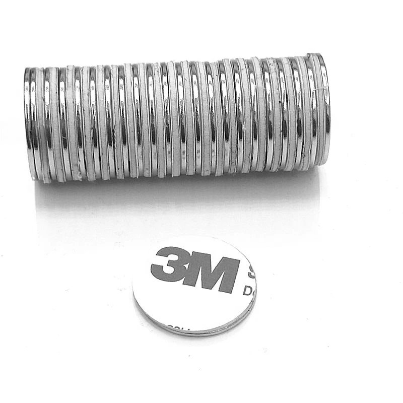 5/10/20/50/100/200pcs 20×1 Strong Powerful Magnets With 3M Tape 20x1mm Round Search Magnet 20*1 Permanent Neodymium Magnet Disc